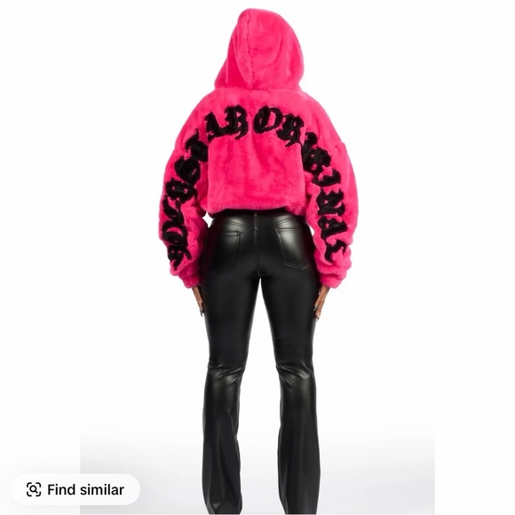 Rockstar Original Neon Pink Inany Fur Jacket - Picture 6 of 13